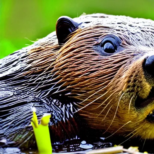 Prompt: beavers as construction builders that building empire state building from sticks