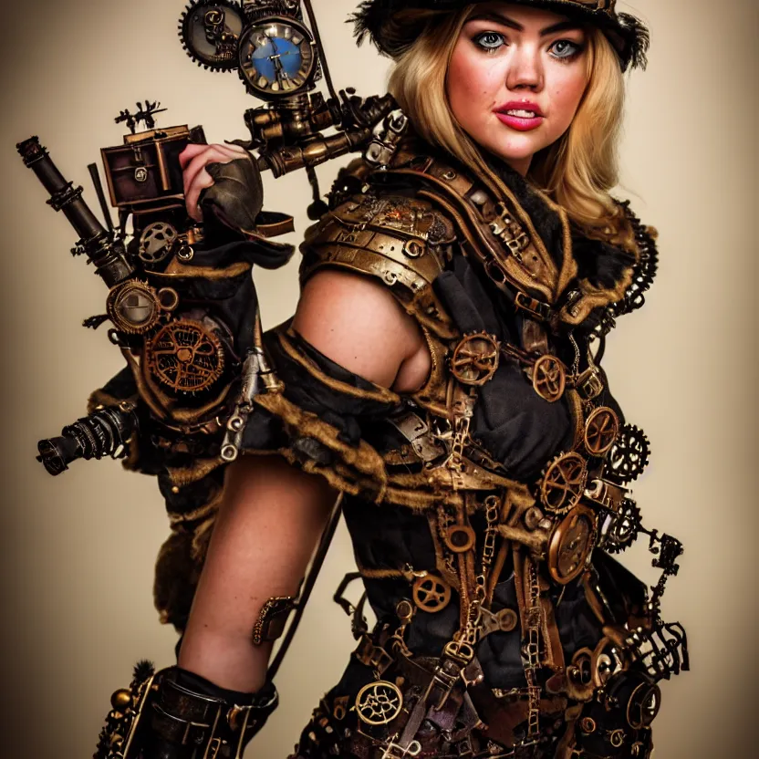 Image similar to photograph of kate upton as a steampunk warrior. extremely detailed. dslr. 3 5 mm.