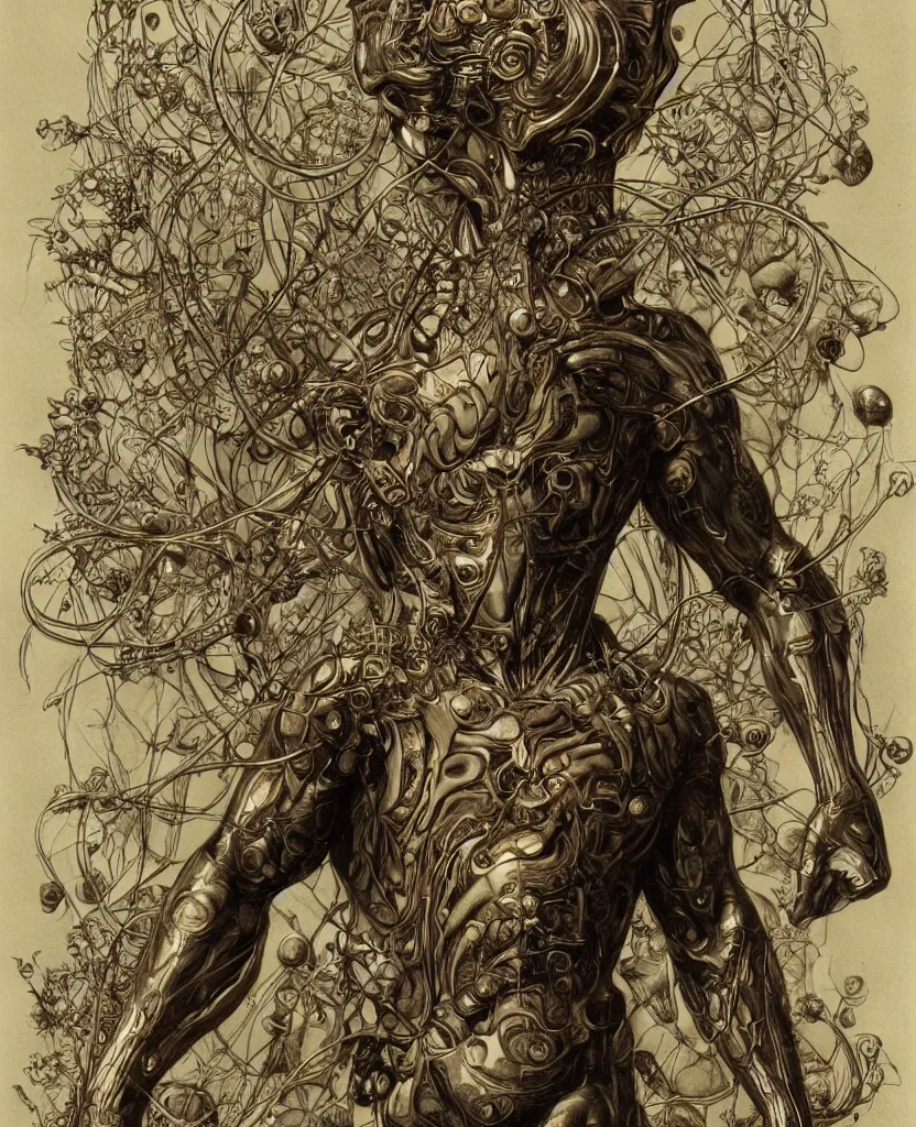 Image similar to a biologic man 1 9 0 6 by stanley artgerm and ernst haeckel, trending on artstation