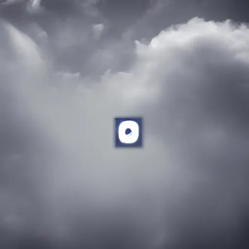 Image similar to cloud that looks like discord logo, dslr photo, high detail, high resolution