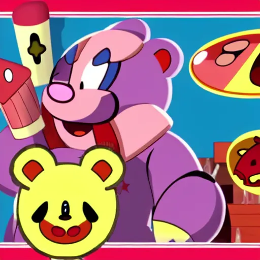 Prompt: Kirby in Freddy Fazbear's Pizzeria