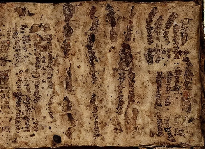 Prompt: “ papyri fragments, 7 th century ”