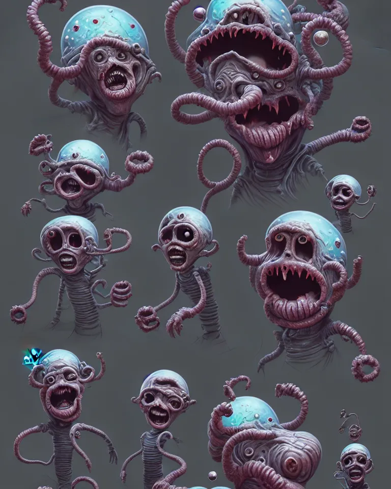 Image similar to your mom is a cosmic horror by bruce brenneise and wayne haag, photorealistic digital concept art, in the style of cuphead, trending on cgsociety, trending on zbrush central