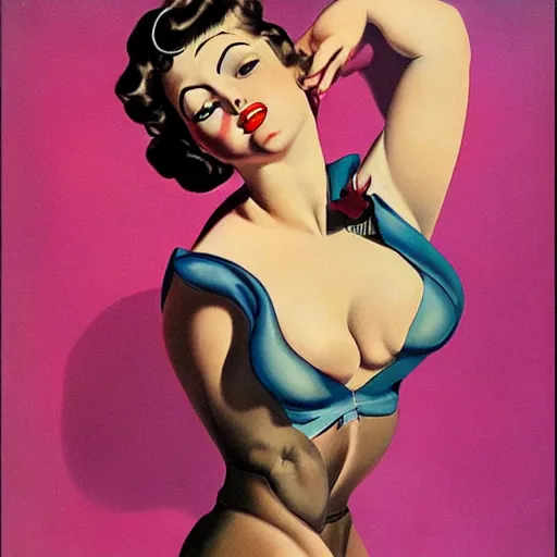 Prompt: 1950 pinup girl, artgerm, art bySalvador Dali