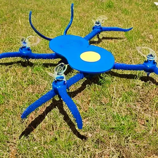 Prompt: octopus turned into a quadcopter