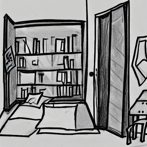 Living room banner. Sketch furniture, flat apartment with wa