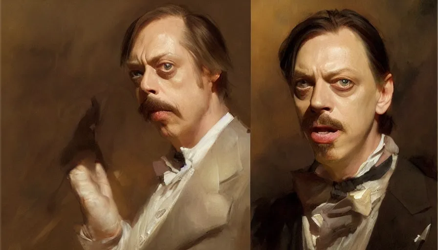 Image similar to beautiful portrait of anthropomorphic loaf of bread steve buscemi, art by anders zorn, wonderful masterpiece by greg rutkowski, beautiful cinematic light, american romanticism thomas lawrence, greg rutkowski