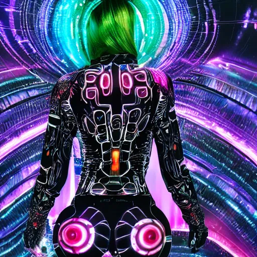 Image similar to love, diverse supernova cybersuits, from behind, connection rituals, wide wide angle, vivid, elaborate, highly detailed, beautiful lighting