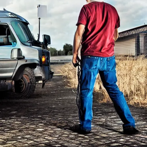 Image similar to a man with engines on his back, diesel engine, gasoline engine, combustion engine