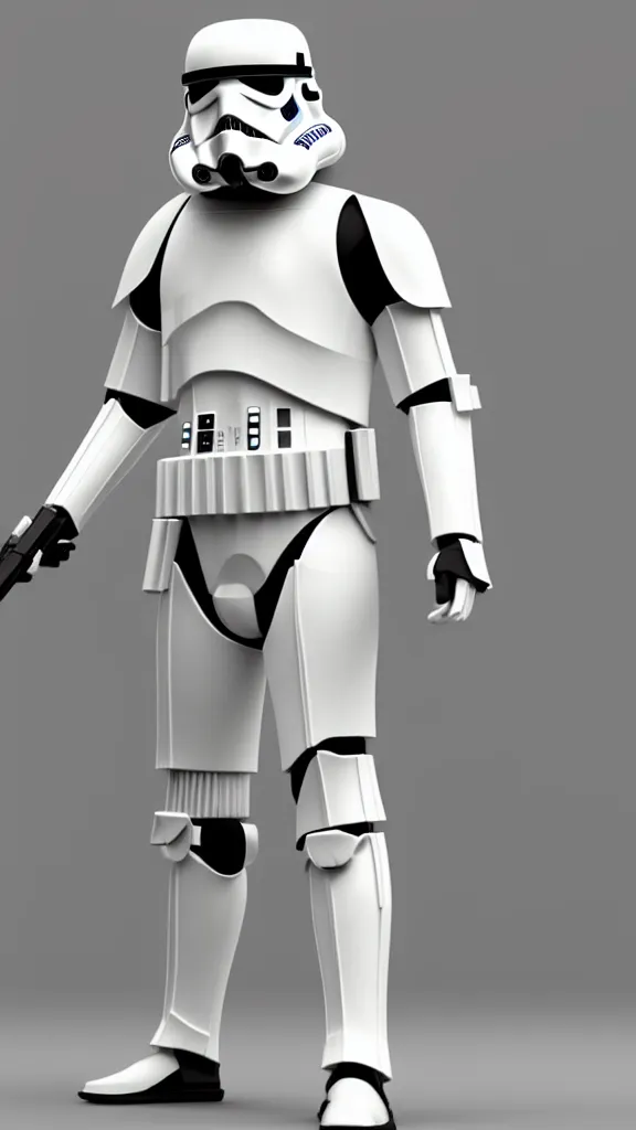 Image similar to a stormtrooper as a low - poly 3 d render. color harmony, 8 k detail, gallery quality, hd wallpaper, premium prints available, hyper - detailed, intricate design.