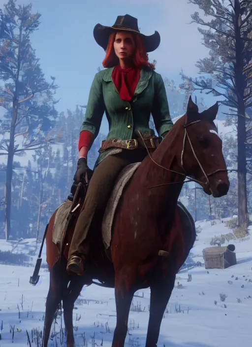 Image similar to film still of daphne in red dead redemption 2 ( 2 0 1 8 video game )