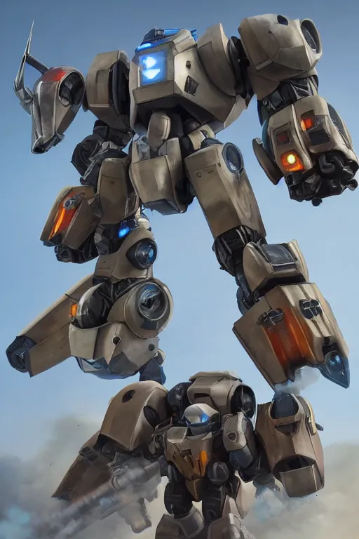 Image similar to mechwarrior 5 : mercenaries mech megaman transformer robot boss tank engine game octane render, 4 k, hd 2 0 2 2 3 d cgi rtx hdr style chrome reflexion glow fanart, global illumination ray tracing hdr fanart arstation by ian pesty by jesper ejsing pixar and disney unreal zbrush central hardmesh