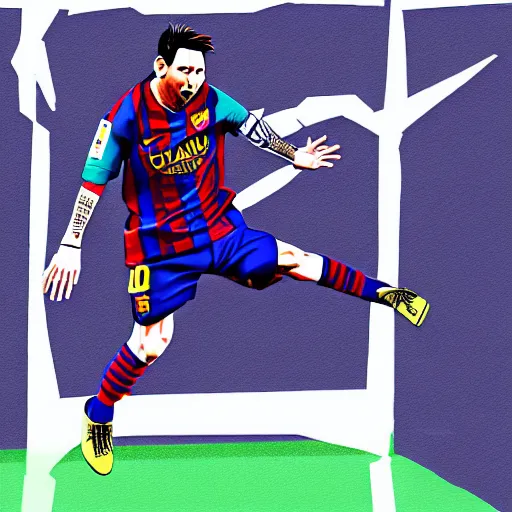 Prompt: Lionel Messi dunking on Cristiano Ronaldo, illustration, sketch