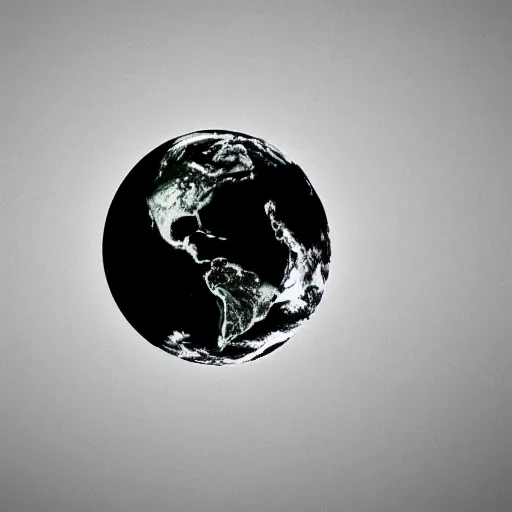 Image similar to the earth logo, black and white color