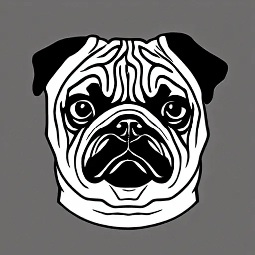 Image similar to mcbess illustration of a cute pug