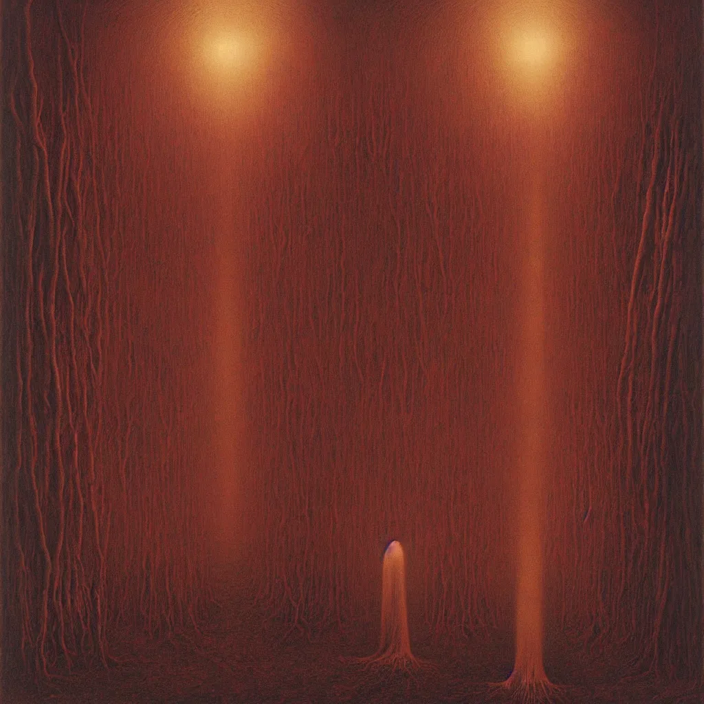 Image similar to Unholy chapel. Fear Zdzisław Beksiński.