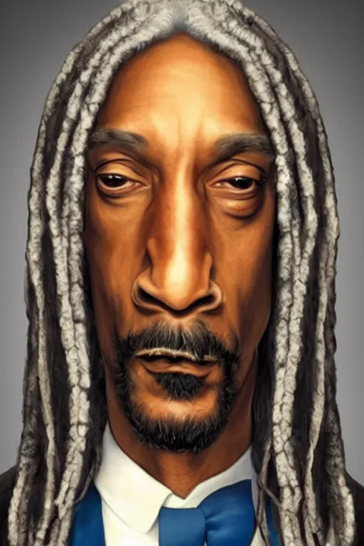 Image similar to ultra realistic snoop dogg as Gandalf, face portrait in the style of grant wood