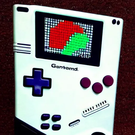 Image similar to a GameBoy fused with Mario,