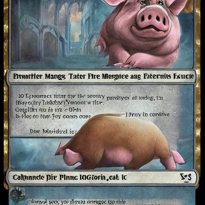 Image similar to magic the gathering pig card