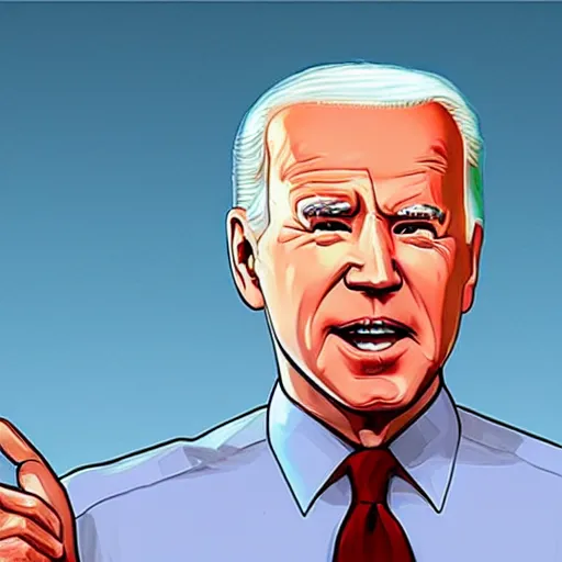 Prompt: Joe Biden on the cover of the Grand Theft Auto