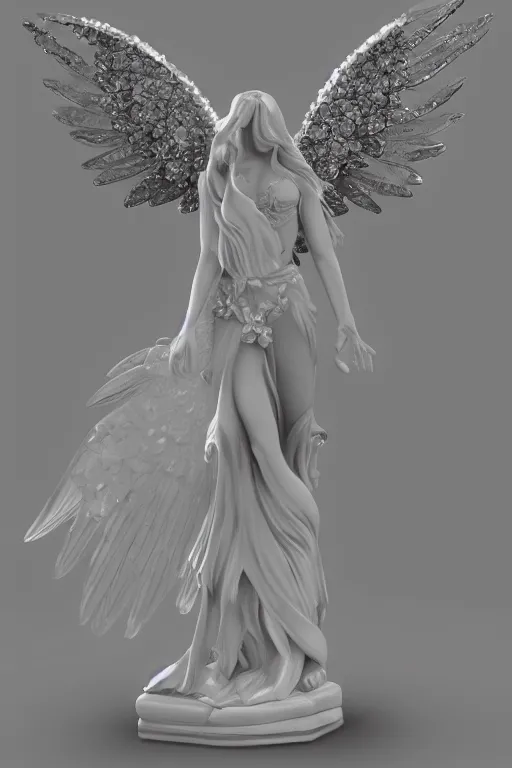 Prompt: crystal angel figurines, Trending on artstation, artstationHD, artstationHQ, 4k, 8k