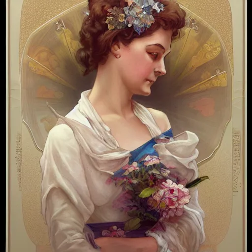 Image similar to amazing lifelike award winning pencil illustration of the duchess of Devonshire Debo Mitford trending on art station artgerm Greg rutkowski alphonse mucha cinematic