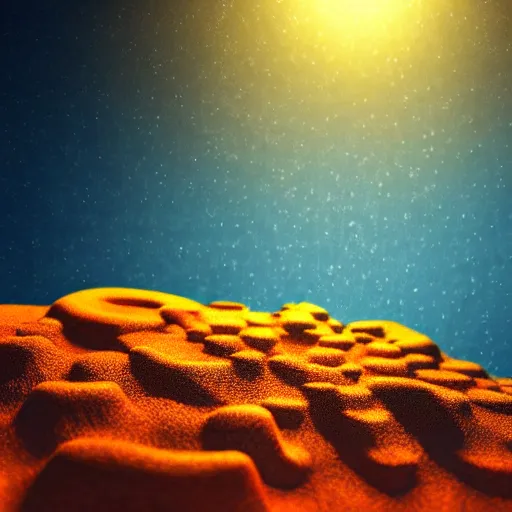 Prompt: highly detailed 3 d rendering in octane and vray of a colorful slime mold made of cellular automata according to golden ratio pattern floating in space. beautiful mystical lighting, mist, sigma 2 4 mm