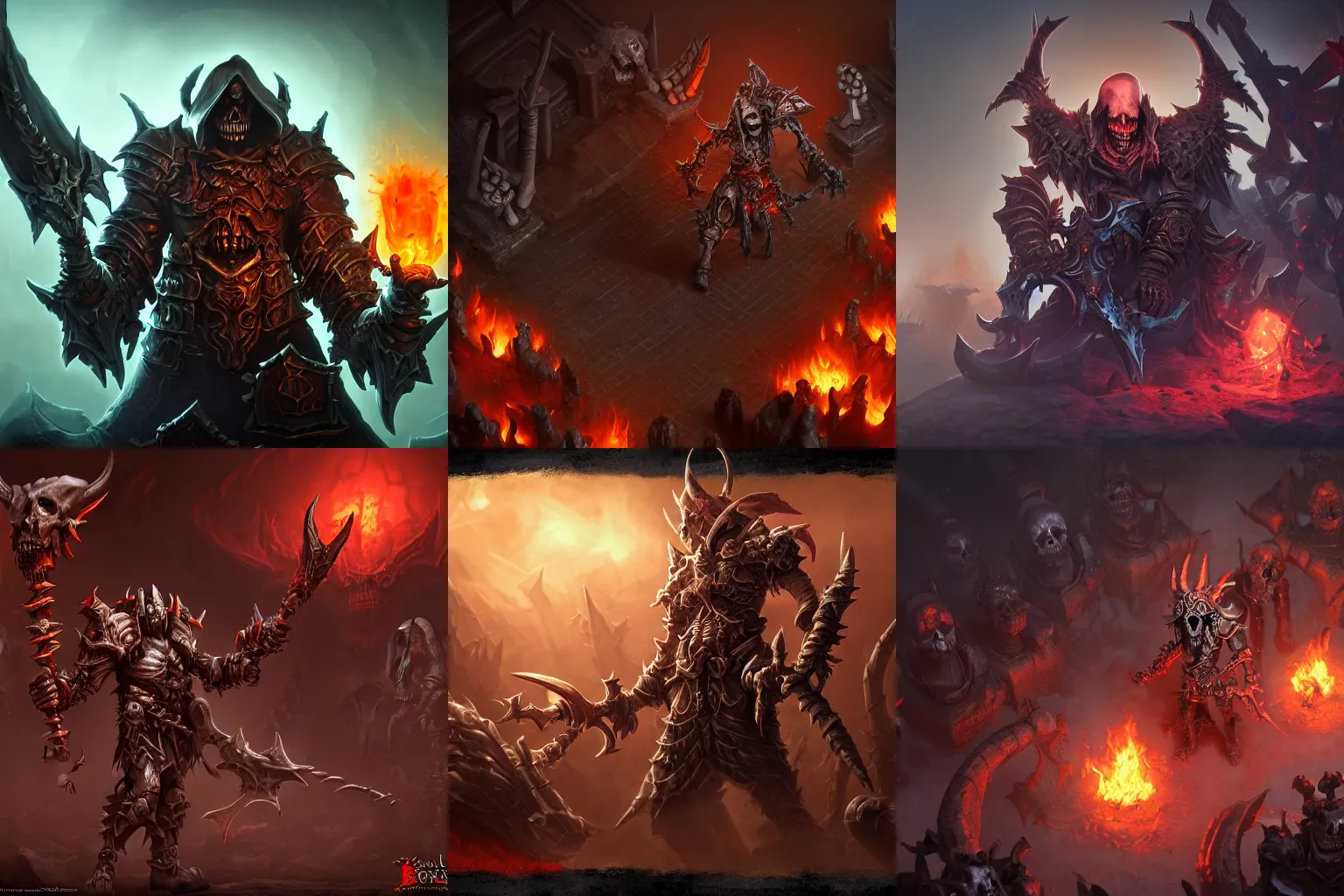 Prompt: a Diablo 2 Necromancer that is summoning army of skeletons, league of legends, splash art, vray, highly detailed, 4k, trending on artstation