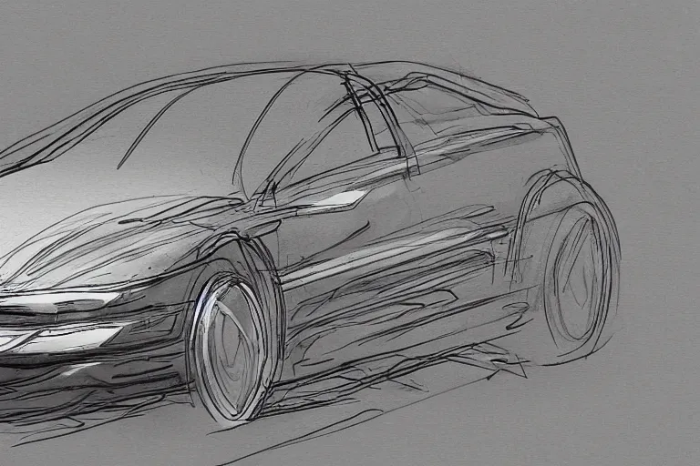 Prompt: car made of spaghetti, concept art