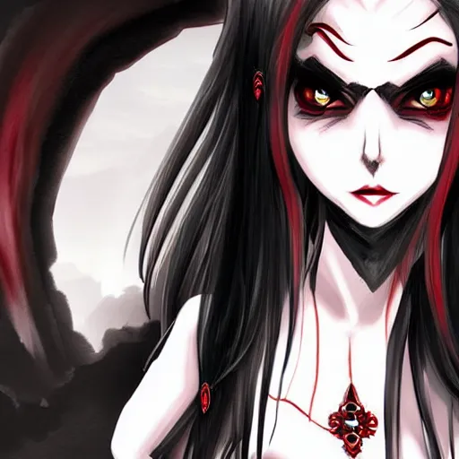 Rosario  Vampire Anime Drawing Female Vampire face black Hair png   PNGEgg