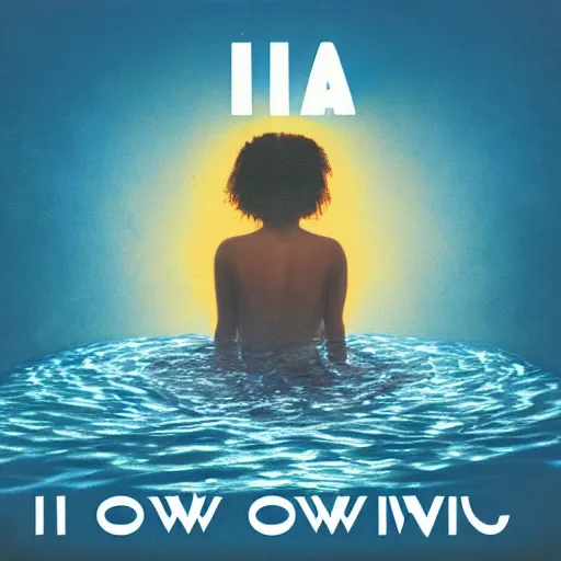 Prompt: i'ma go drown, album cover art