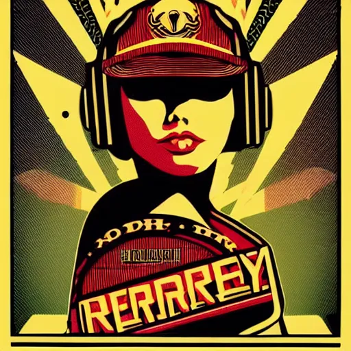 Image similar to Illustrated by Shepard Fairey and H.R. Geiger | Retro futuristic cyberpunk city