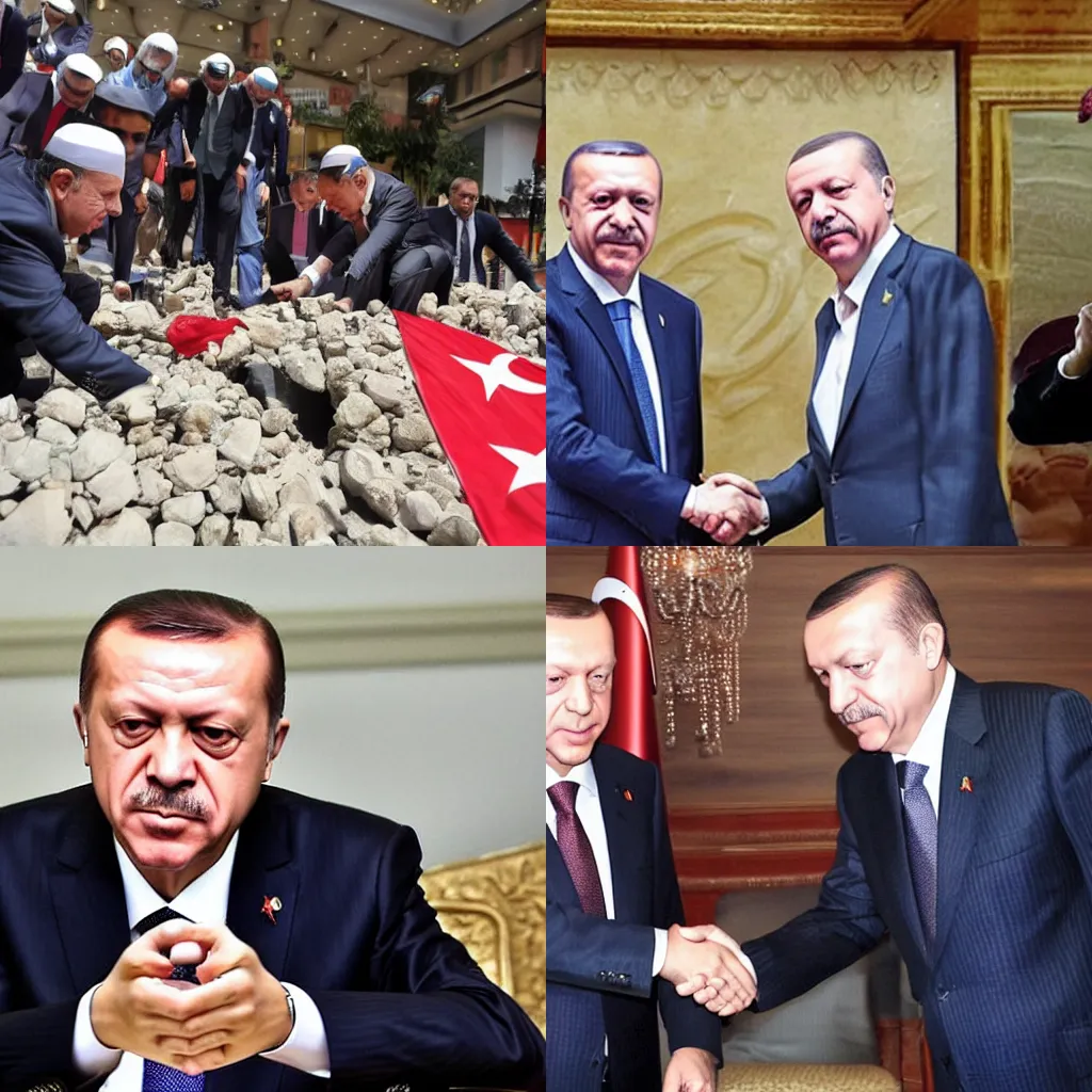 Prompt: Recep Tayyip Erdoğan fixing Turkish economy, realistic,
