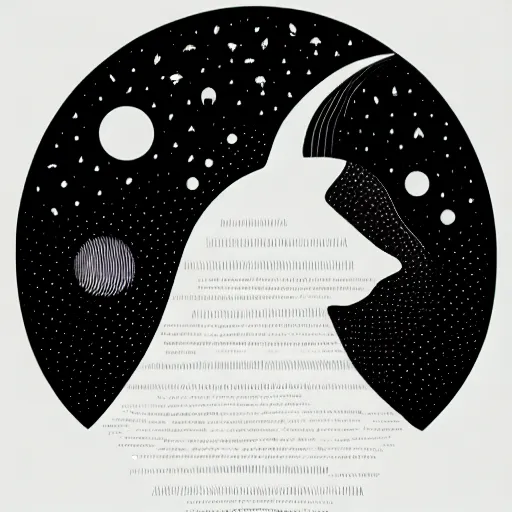 Image similar to a wandering mind, logo, simple white background victo ngai, kilian eng, minimalist, black and white