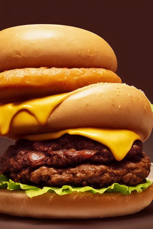 Image similar to mcdonalds hamburger smashed, commercial photography