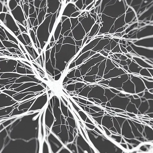 Image similar to neurons and dendrites seen through scanning electron microscope