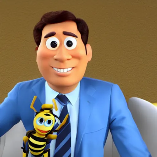 Prompt: jerry seinfield as a pixar bee