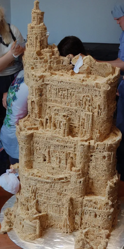 Prompt: unesco world heritage site made of cake