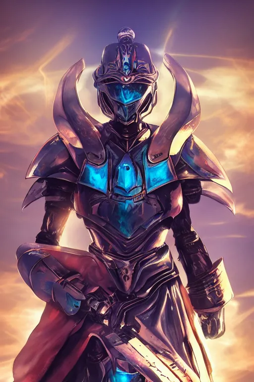 Image similar to helmet armor guardian destiny in witch queen illumination ray tracing hdr fanart arstation by sung choi robot ninja mask and eric pfeiffer and gabriel garza and casper konefal