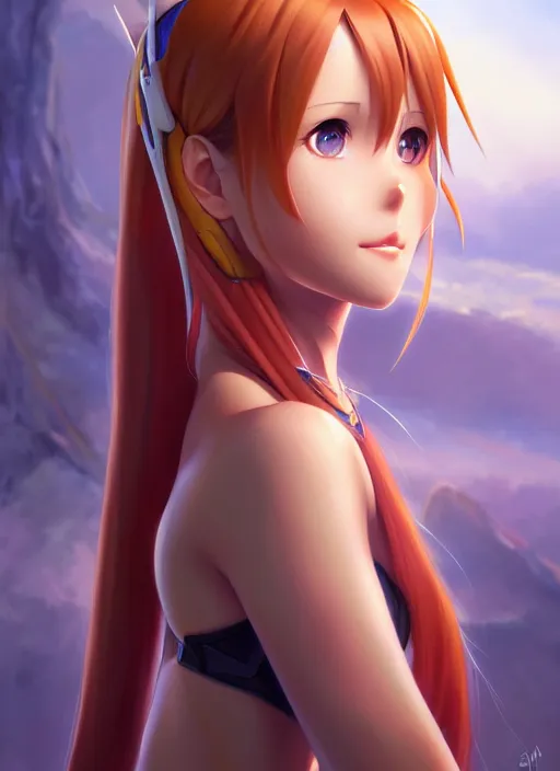 Image similar to portrait of cute young asuna from sao, painted by stanley artgerm, boris vallejo, fantasy art, sleek curves, sharp focus, trending on artstation hq, deviantart