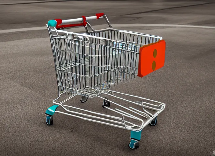 Image similar to gamer shopping cart, high resolution, high detail, 8 k