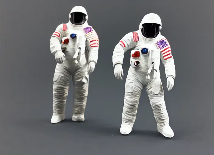 Prompt: Image on the store website, eBay, Full body, 80mm resin figure of a detailed astronaut, Environmental light from the front