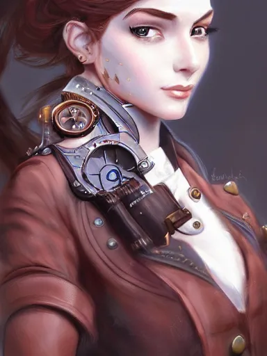 Image similar to steampunk girl, portrait, digital painting, elegant, beautiful, highly detailed, artstation, concept art