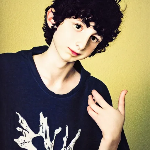 Prompt: finn wolfhard by yoshihiro togashi