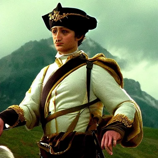 Prompt: napoleon as elve in lord of the rings