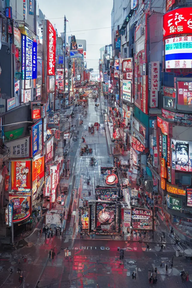 Image similar to a portrait of dotonbori, hyperrealistic, rtx, studio lighting, ray tracing, global illumination, highly detailed, octane render, rendered in unreal engine 5, studio quality, shot through a canon ef 7 0 - 3 0 0 mm f / 4 - 5. 6