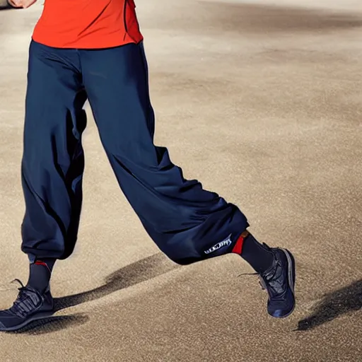 Image similar to highly dynamic pants, baggy, motion, flow, jump, intrincate design, light, extra wide, swirl