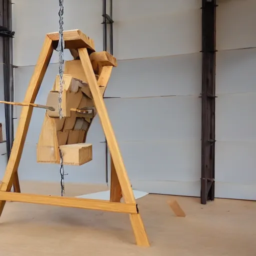 Prompt: Trebuchet designed by IKEA