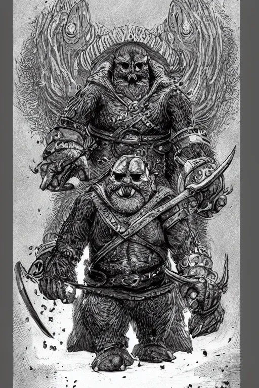 Image similar to fantasy dwarf mole hybrid, symmetrical, highly detailed, digital art, sharp focus, trending on art station, kentaro miura manga art style