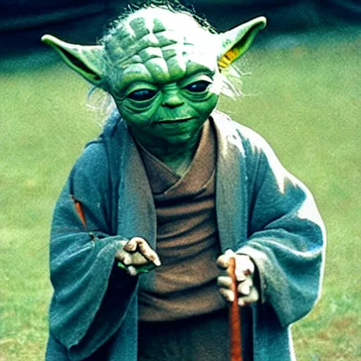 Image similar to yoda performing at woodstock